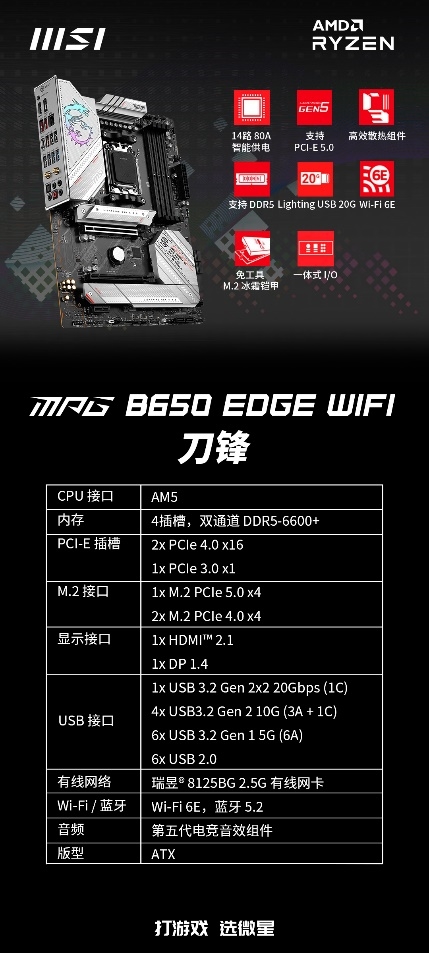 1499元起！微星B650主板正式发售 Zen4锐龙7/5绝配
