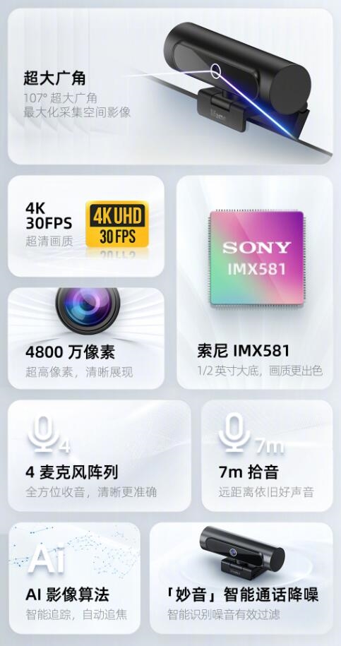 699元 魅蓝智能摄像头Pro发布：索尼IMX581、支持4K录制