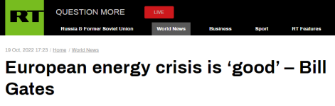 比尔盖茨称欧洲能源危机是好事 被质疑推销自己项目：俄罗斯网友笑而不语