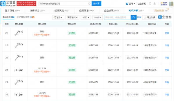 雷军手写签名商标获批 网友：“Jex”又来了