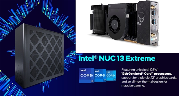 最贵1.1万元！Intel发布NUC 13至尊版：迷你机硬塞入3插槽、313毫米显卡