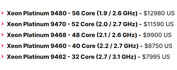 Intel 56核心至强要价9.23万元！AMD 96核心都比它便宜