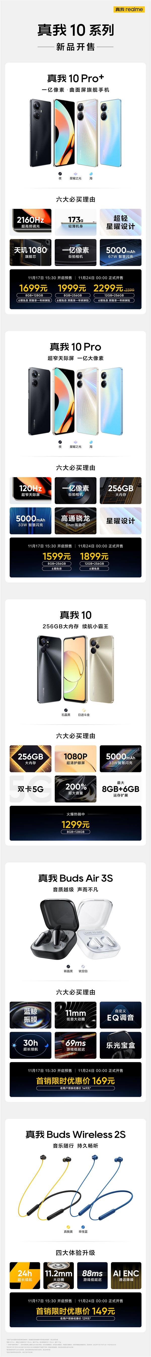 边框比iPhone 14 Pro窄一半！真我10 Pro今日首销：仅1599元起