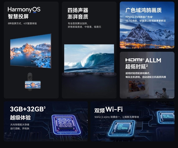 5999元 华为推出智慧屏S75 2代：MEMC四扬声器、广色域鸿鹄画质