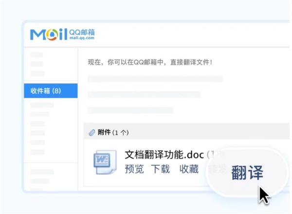 QQ邮箱推实用新功能：英文文档一键即可翻译