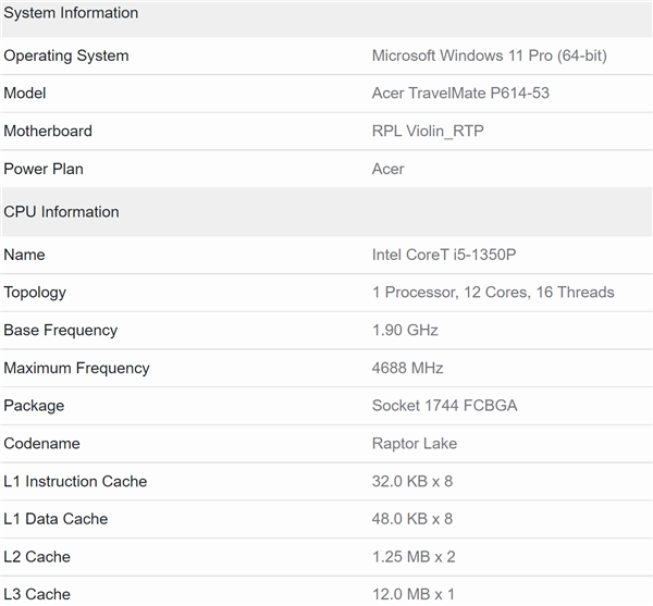 Intel 13代酷睿i5-1350P使劲挤牙膏：只提升了6％