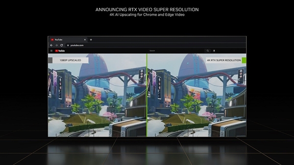 NVIDIA发布RTX视频超分辨率技术：看视频也有“DLSS”了