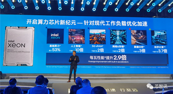 Intel第四代至强来袭：AI性能提升10倍、能效提升2.9倍！