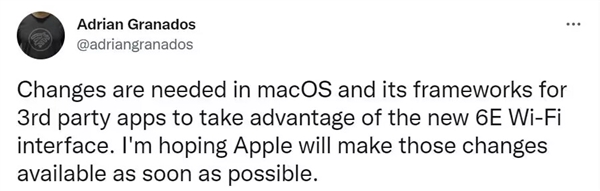新款MacBook Pro部分应用不支持Wi-Fi 6E：更新后才能用