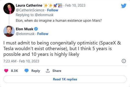星际飞船点火测试成功 马斯克预言：人类10年内登上火星