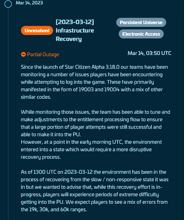 “众筹奇迹”《星际公民》3.18版本出严重问题：部分服务器直接掉线