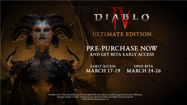 《暗黑破坏神4》终极版宣传片发布：花100美元提前4天玩 还送坐骑等