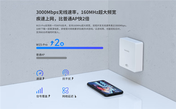 459元 腾达发布首款面板AP：10秒下载一部电影