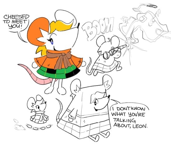 怀念原版《RE4》艾什莉 玩家们绘制老鼠艾什莉同人图