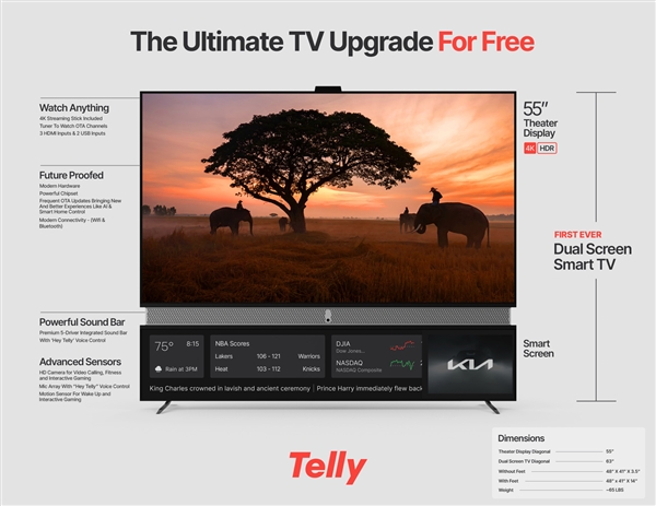 “完全免费”的电视机见过么？专门分出一块屏幕放广告