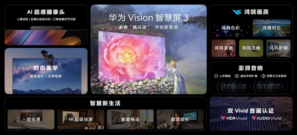 75寸首发仅5499元！华为发布Vision智慧屏3：自研画质、720p秒变4K