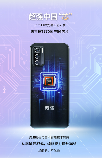 中国电信自主品牌！天翼臻情5G手机发布：国产6nm芯片