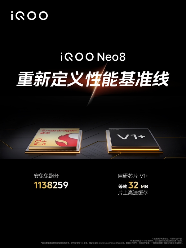 iQOO Neo8 Pro亮相：全球首发天玑9200+ 跑分屠榜安卓阵营