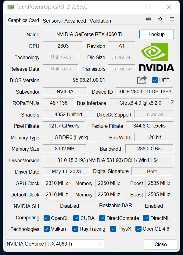 桌面版RTX 4060 Ti啥水平？实测表现差强人意