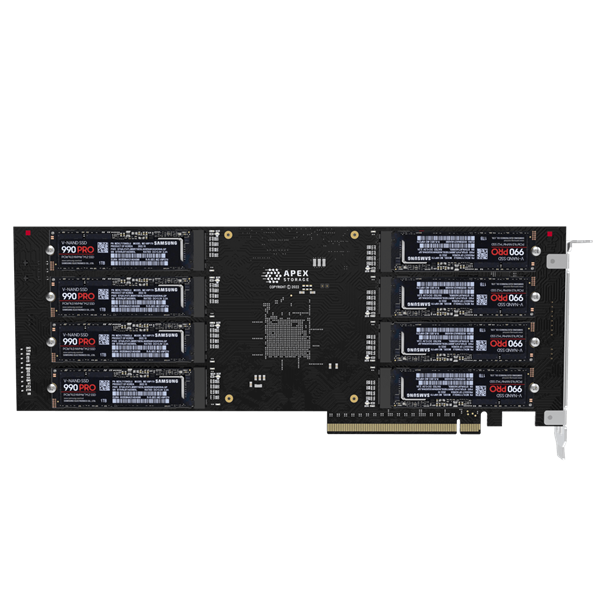 1.3万的一块卡能插16块SSD 容量128TB！身材很苗条