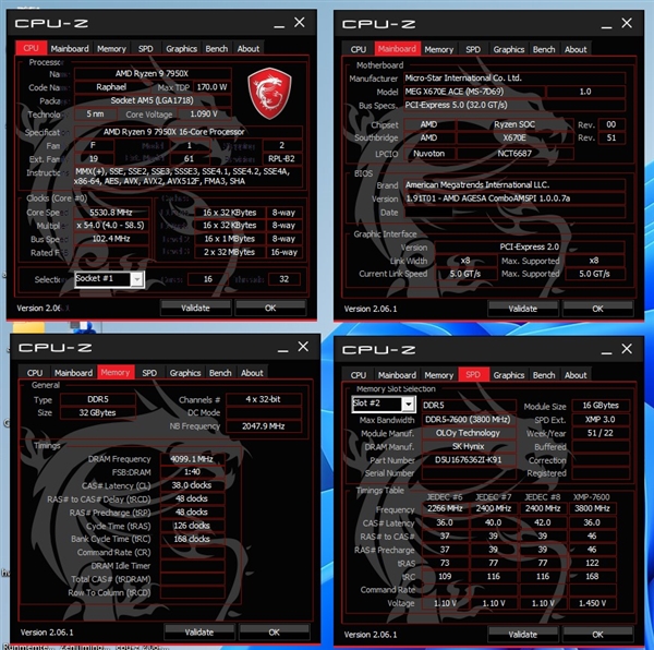 AMD锐龙7000 DDR5内存终于完美！便宜主板也能上8000MHz高频