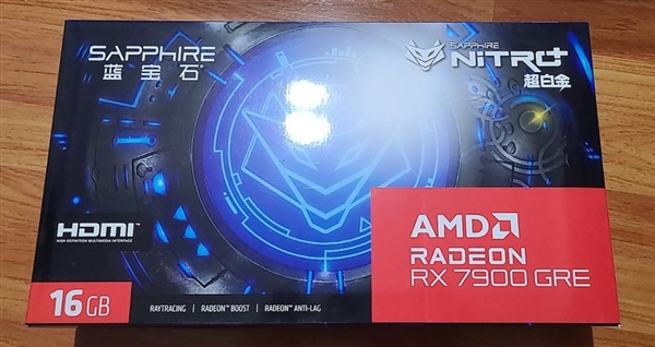 中国特供！蓝宝石AMD RX 7900 GRE显卡露出真容