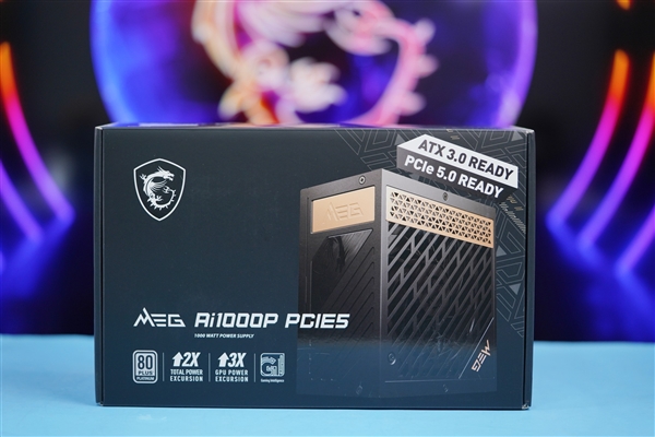 支持原生PCIe 5.0！微星MEG AI1000P PCIE5开关电源图赏