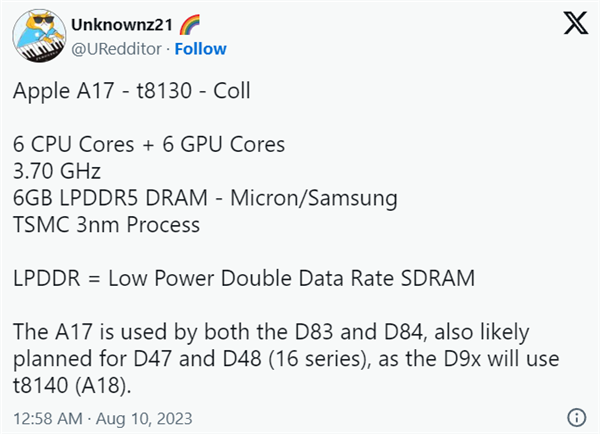 安卓手机内存都24GB了！iPhone 15内存容量曝光：只有1/4