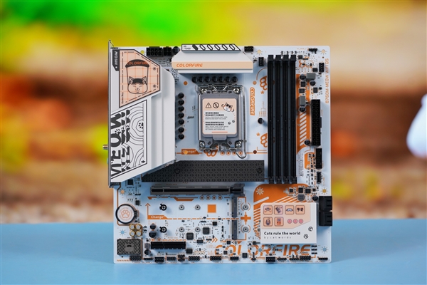 主板也能这么萌？七彩虹COLORFIRE B760M-MEOW WIFI D5主板图赏