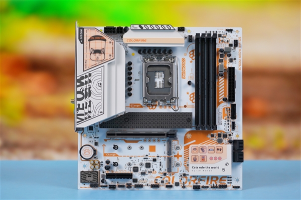 主板也能这么萌？七彩虹COLORFIRE B760M-MEOW WIFI D5主板图赏