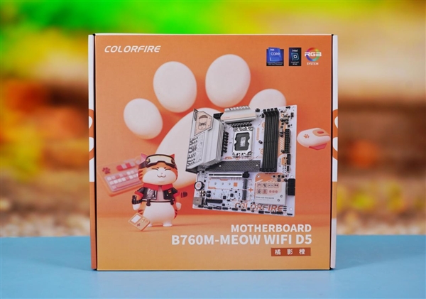 主板也能这么萌？七彩虹COLORFIRE B760M-MEOW WIFI D5主板图赏