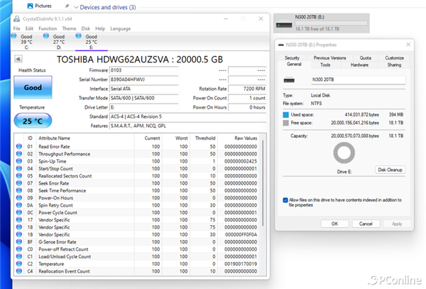 网盘拜拜！东芝N300 20T NAS机械硬盘上手：20T告别容量焦虑