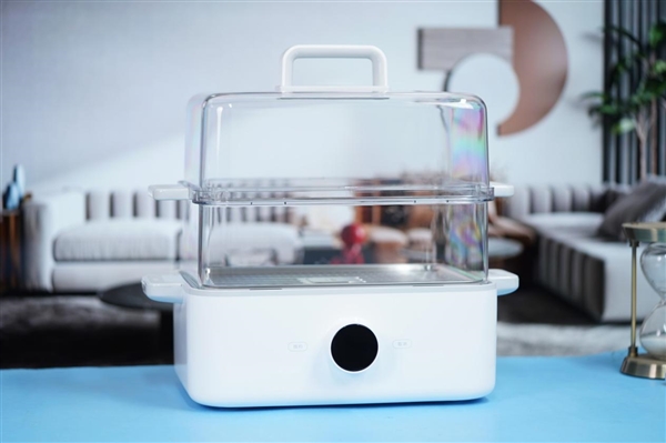 双层超大容量可蒸整只鸡 米家智能电蒸锅12L图赏