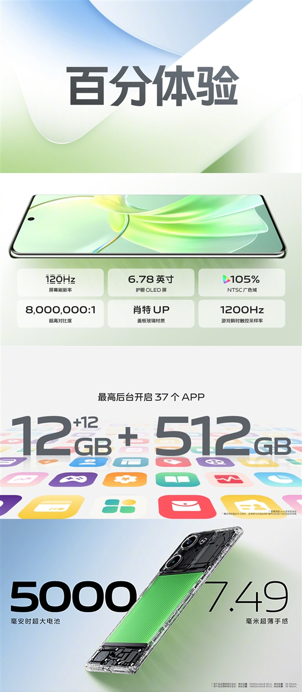 vivo Y100发布：电池4年免费换新 1399元起