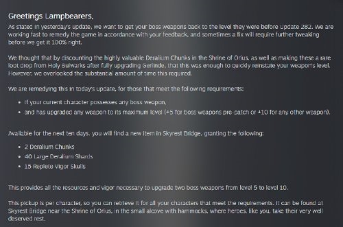 《堕落之主》官方为灾难性补丁向玩家道歉！承诺改善