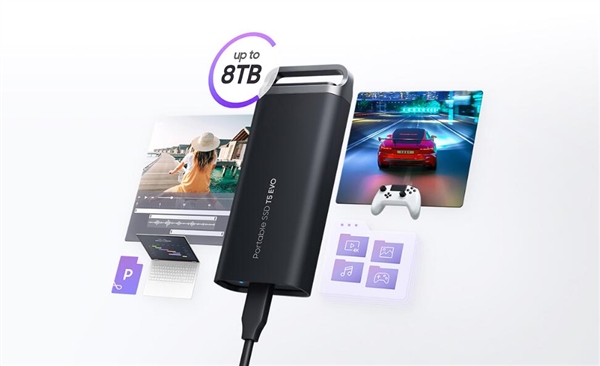 三星推出T5 EVO移动SSD：QLC闪存、最大8TB