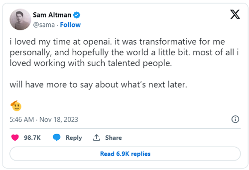 AI宫斗大戏落幕！被开除的ChatGPT之父回归：网友要笑死了