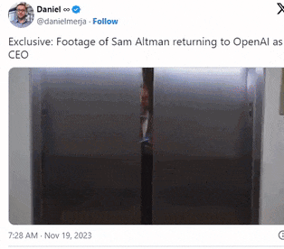 AI宫斗大戏落幕！被开除的ChatGPT之父回归：网友要笑死了