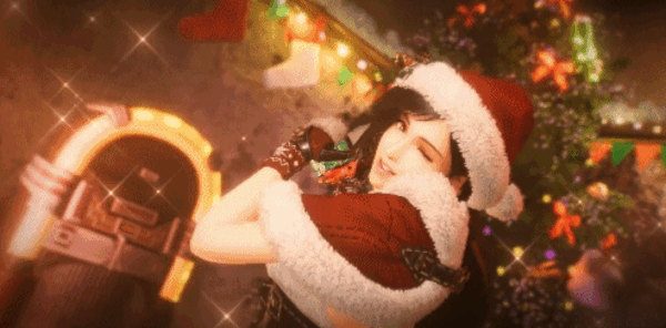 化身圣诞礼物的蒂法：《FF7EC》蒂法上线新装扮