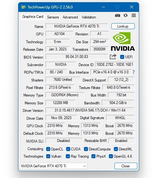 GPU-Z 2.56.0发布：可检测DLSS帧生成、光线重建