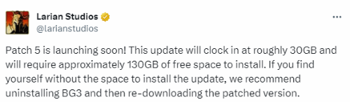 《博德之门3》五号补丁上线！新章节、新模式 功能齐全
