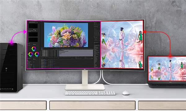 8999元 LG新款38寸显示器上架：2300R曲面屏、144Hz高刷