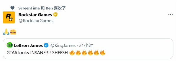 《GTA6》首支预告视频轰动全球 勒布朗詹姆斯大赞：看起来太疯狂了！