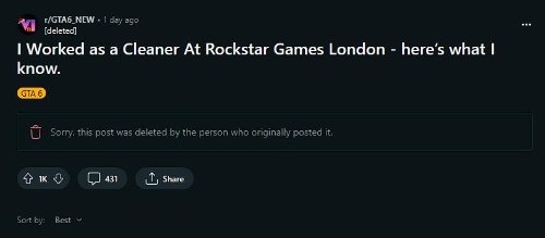 R星办公室清洁工声称目睹《GTA6》发售日：2025年9月