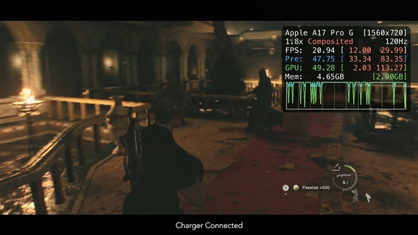 《生化危机4：重制版》iPhone 15 Pro实测：分辨率720p 无法稳定30帧