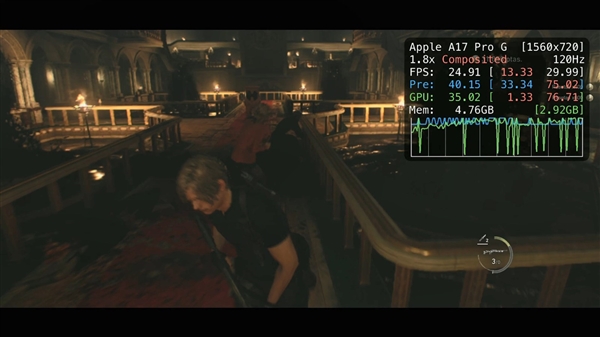 《生化危机4：重制版》iPhone 15 Pro实测：分辨率720p 无法稳定30帧