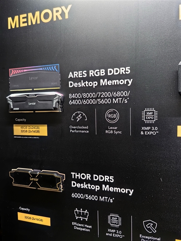 雷克沙顶级存储首次亮相：PCIe 5.0 SSD冲上12GB/s、DDR5内存飙到8400MHz