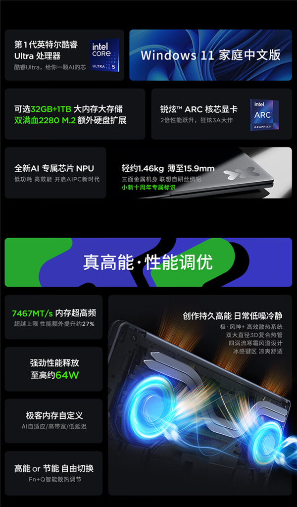 7467MT/s内存超高频超越同档！联想小新Pro 14 2024正式上架