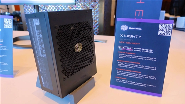 酷冷至尊新电源：2800W能带四块RTX4090！1100W不要风扇