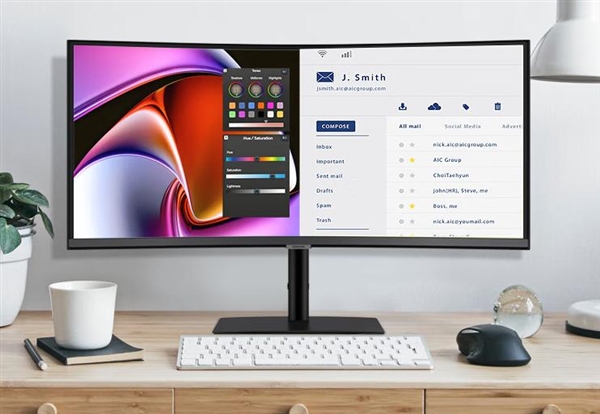 3299元 三星S65UC曲面屏开售：100Hz刷新、90W反向供电